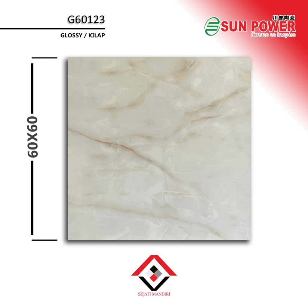 granit 60x60 - motif marmer - sunpower g60123