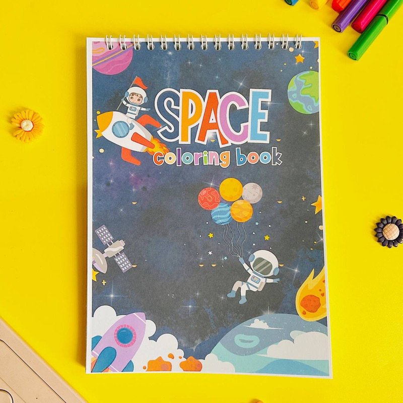 Colouring Book Space Edition Tata Surya Galaxy Untuk Anak