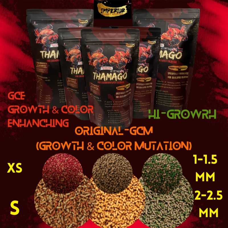 Pelet Ikan Koki/Goldfish NEW Thamago S - Mix Hi Growth & Color Enhanching 500 Gram (Thai Secret Reci