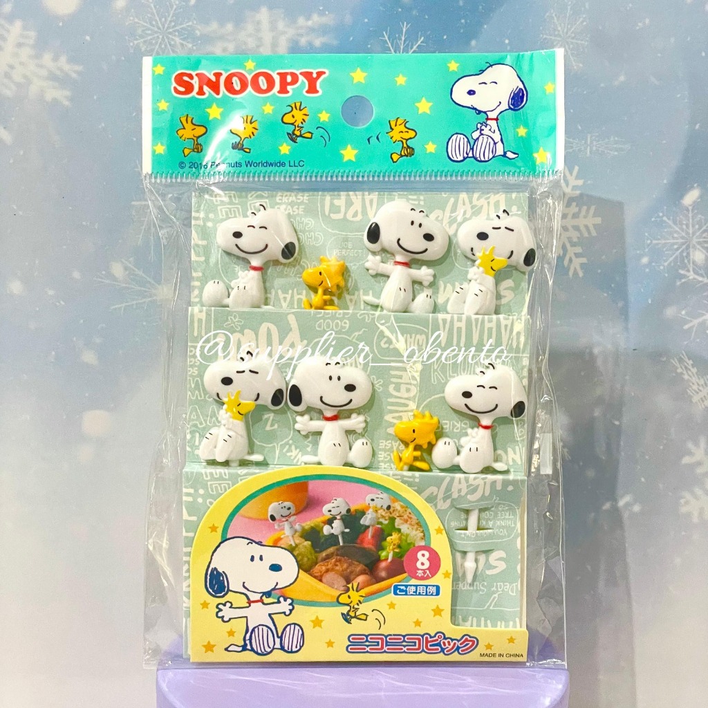 [Torune] Snoopy Picks Lunch Pick Food Pick Bento Tools - Tusukan Bento Snoopy Tusben Buah Printilan 