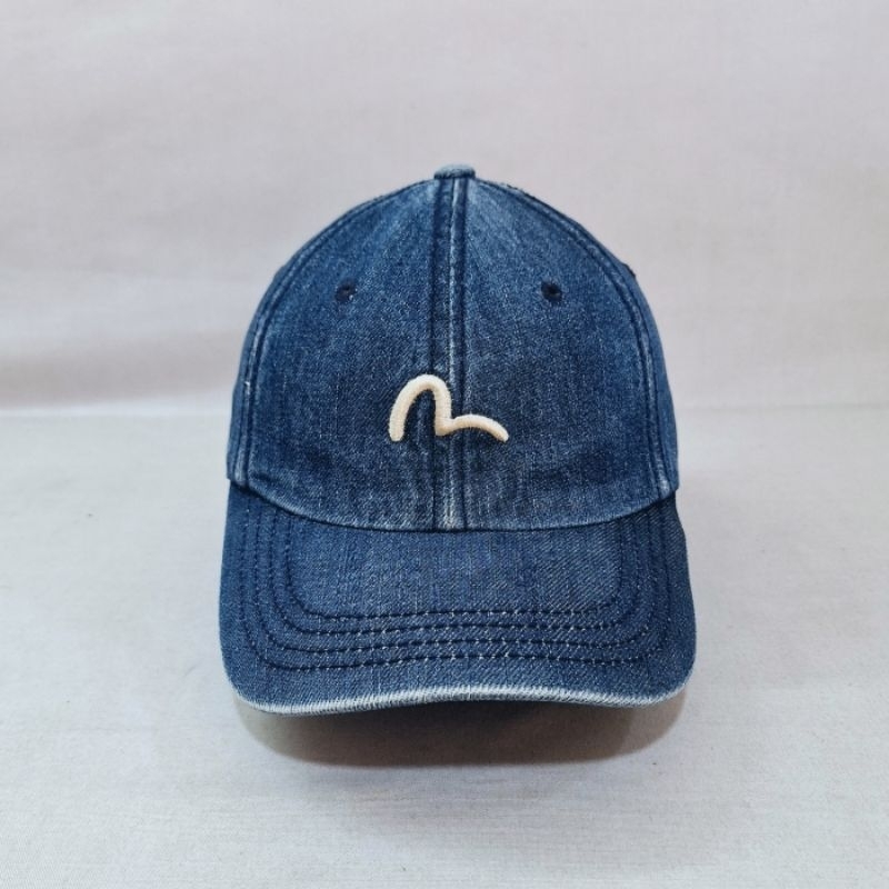Topi Cap Evisu Denim Simple Logo Second Original