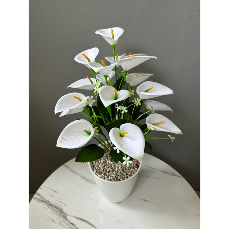 TANAMAN ARTIFICIAL ANTHURIUM BELUDRU(sudah+pot)