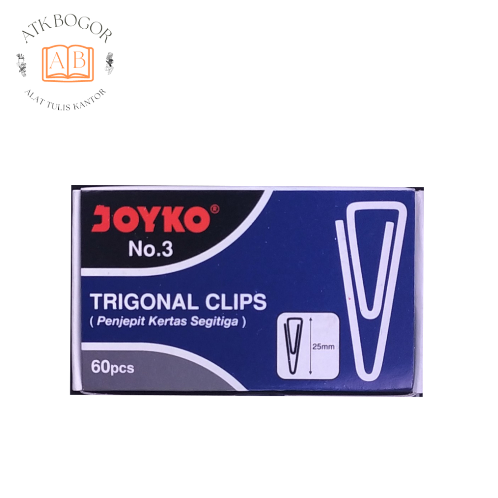 

Penjepit Kertas Joyko Trigonal Clips No. 3 - Isi 1 Box