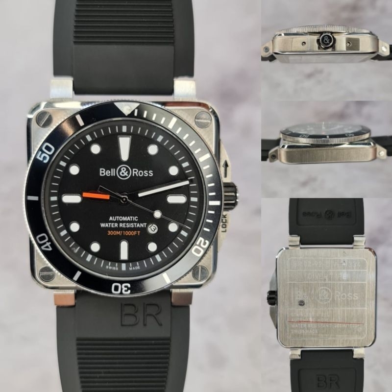 Jam tangan Automatic Pria Bell & Ross BR 03-92 Diver Series Rubber