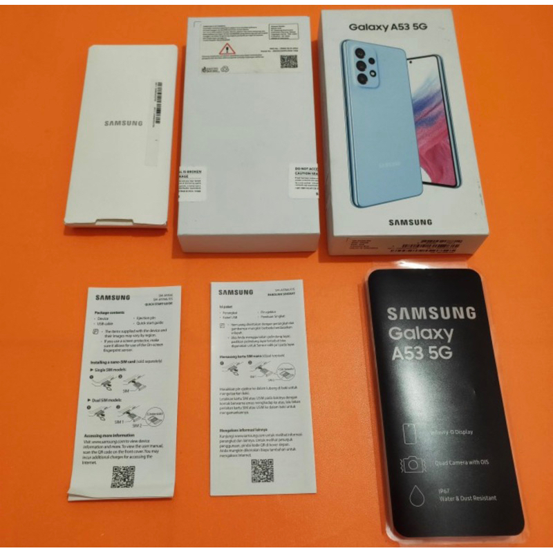 Dus Box Samsung Galaxy A53 5G Blue Resmi Sein Original Copotan 100%