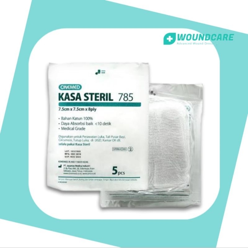 Kasa Steril 785 Onemed 7,5 x 7,5 Cm 8 Ply Isi 5 Pcs / Pack W5