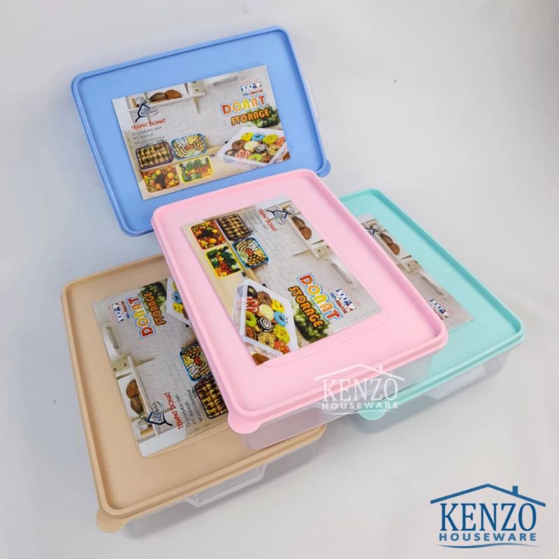 Tempat donat plastik isi 6 donat / box donat tutup transparan & tutup warna / multipack / wadah maka