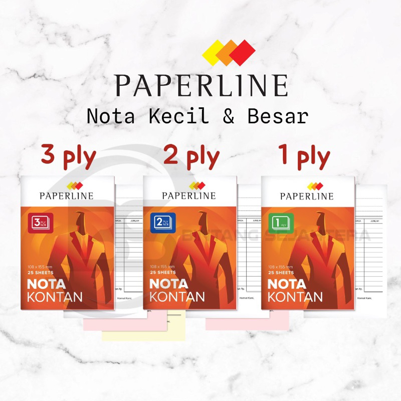 

PAPERLINE Bon Nota Kontan KECIL & BESAR 1 ply | 2 ply | 3 ply - 1 Buku