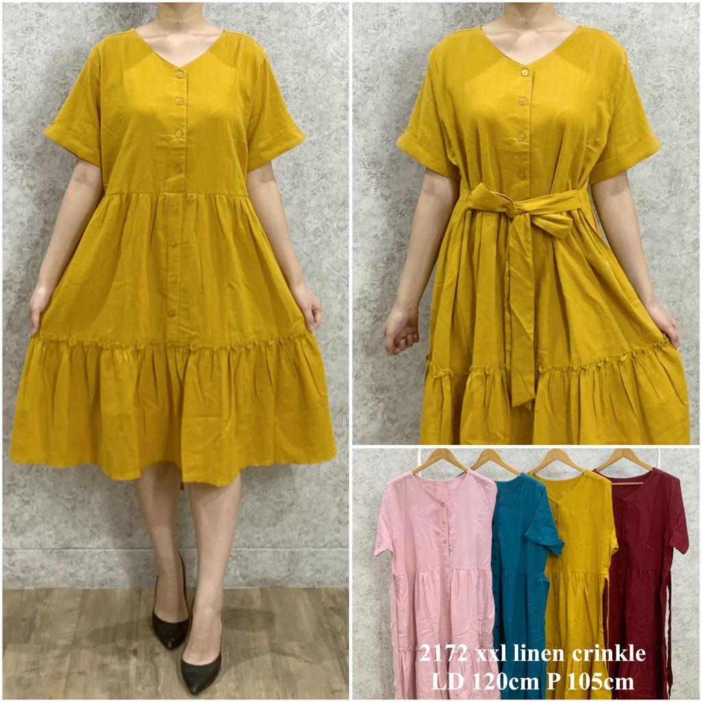 2172 "DRESS JUMBO LD 120 LINEN CRINKLE" DRESS JUMBO XXL