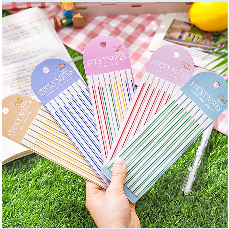 

Sticker Garis Line Highlighter Strip Reusable Penanda Bacaan Buku