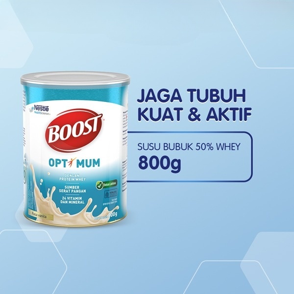 

[800 Gram] NUTREN BOOST Optimum Susu Nutrisi Vanila Dewasa dan Lansia Kaleng 800 gr