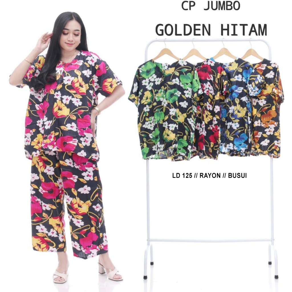 SETELAN celana panjang baju tidur babydoll Wanita JUMBO XXL LD 120 dan Size Standar kain rayon piyam