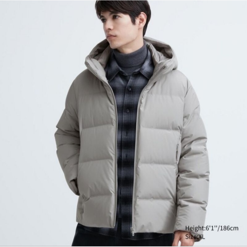 MEN Jaket Parka Seamless Down Potongan 3D (Jaket Down) UNIQLO