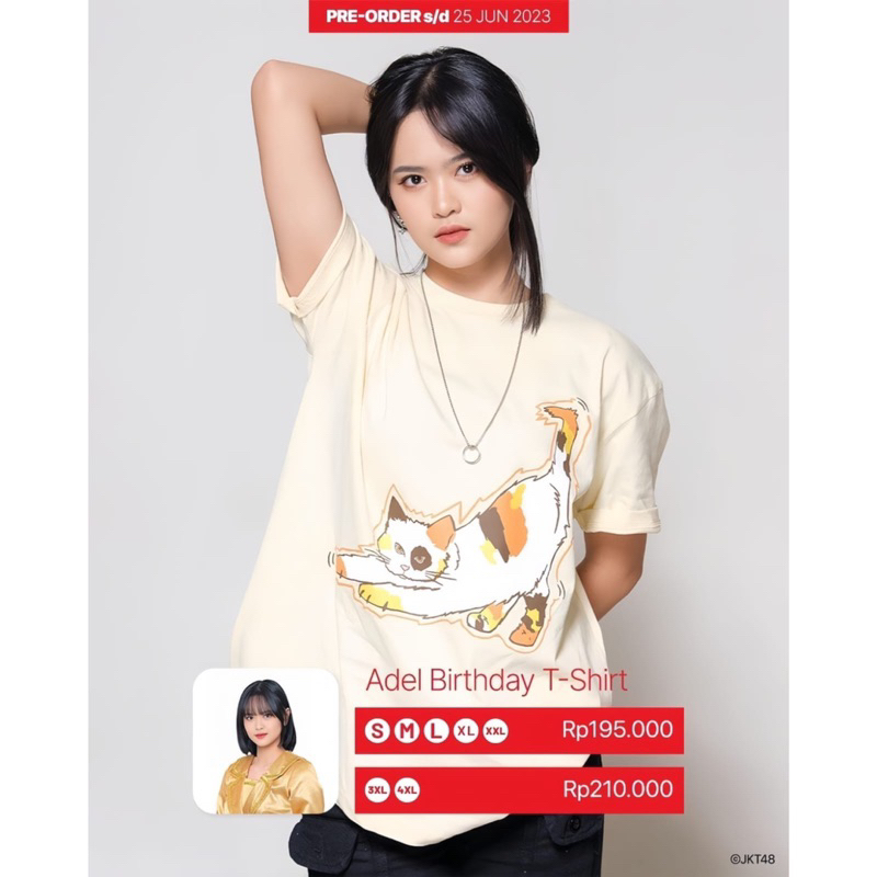 Kaos JKT48 Birthday T-Shirt Adel 2023