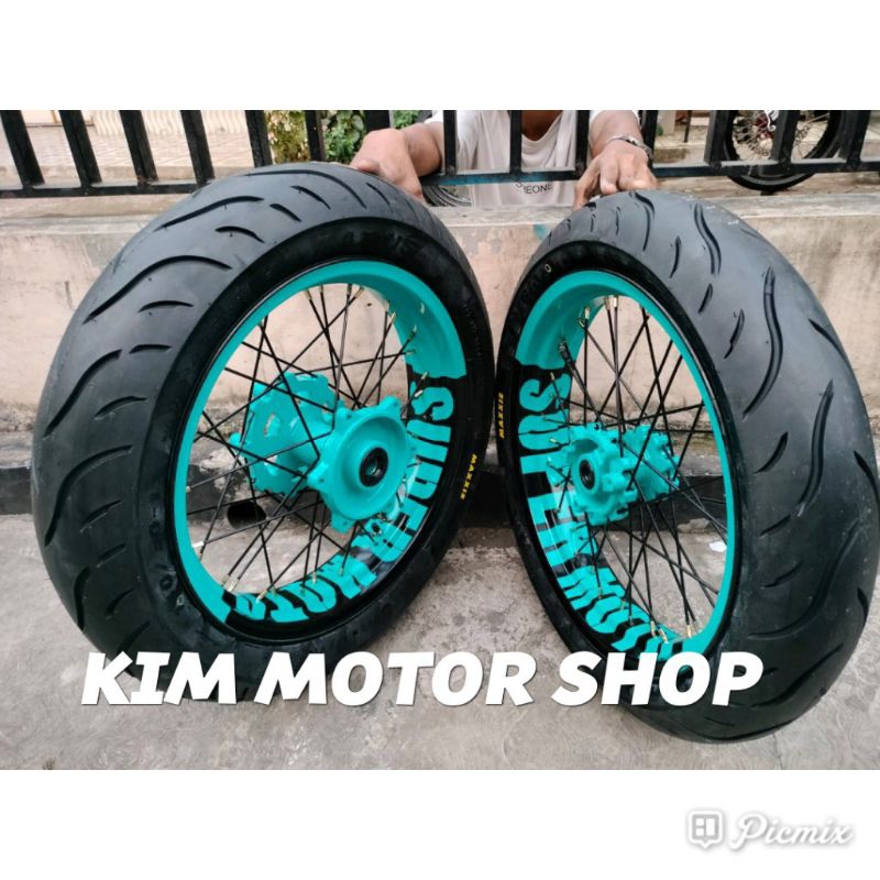 Velg Super Moto Wr155 Yamaha Wr Tromol ORI Full Set Ban Ring17