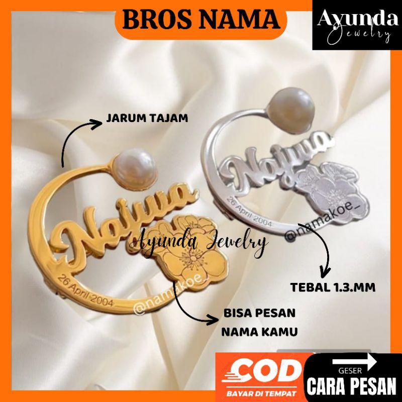 Bros Nama custom Bros bunga bros titanium bros Custom
