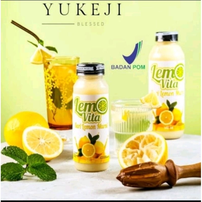 

Sari air lemon murni detox jus diet alami