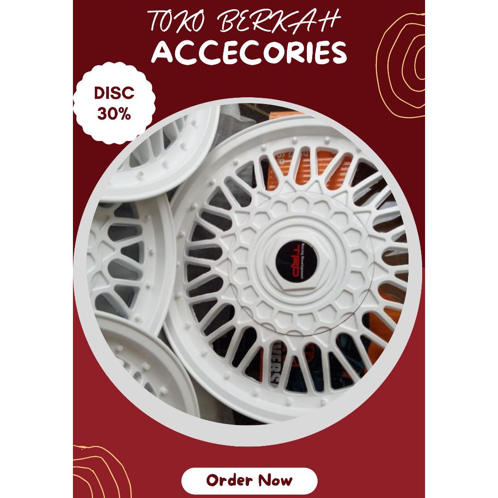 "Tutup Dop Velg Mobil Ring 14 - Dop Velg Kaleng Mobil Ring 14 - Dop Velg Mobil Ring 14 - 1 SET DOP R