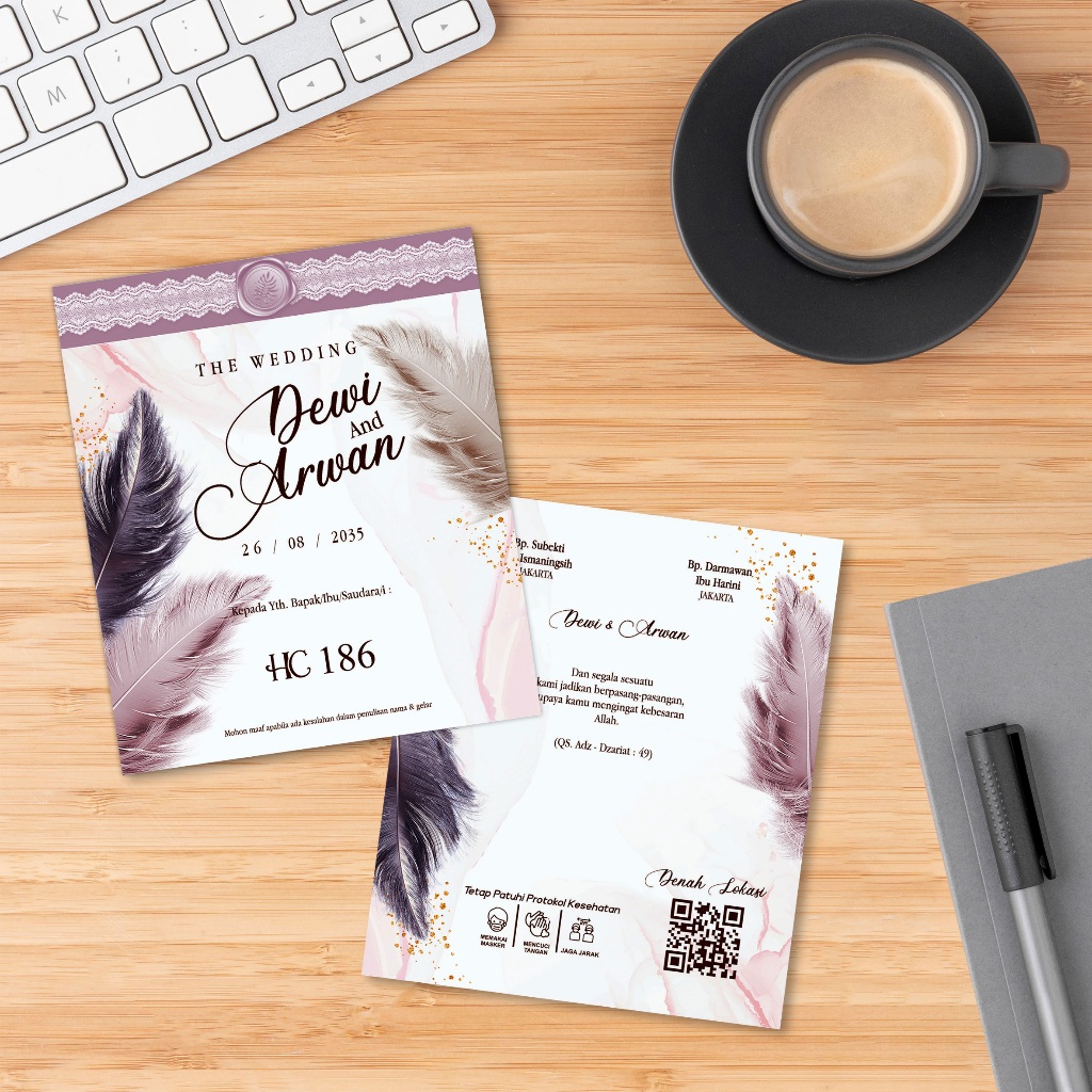 Blangko Undangan Pernikahan  HC 186 | vistakertas