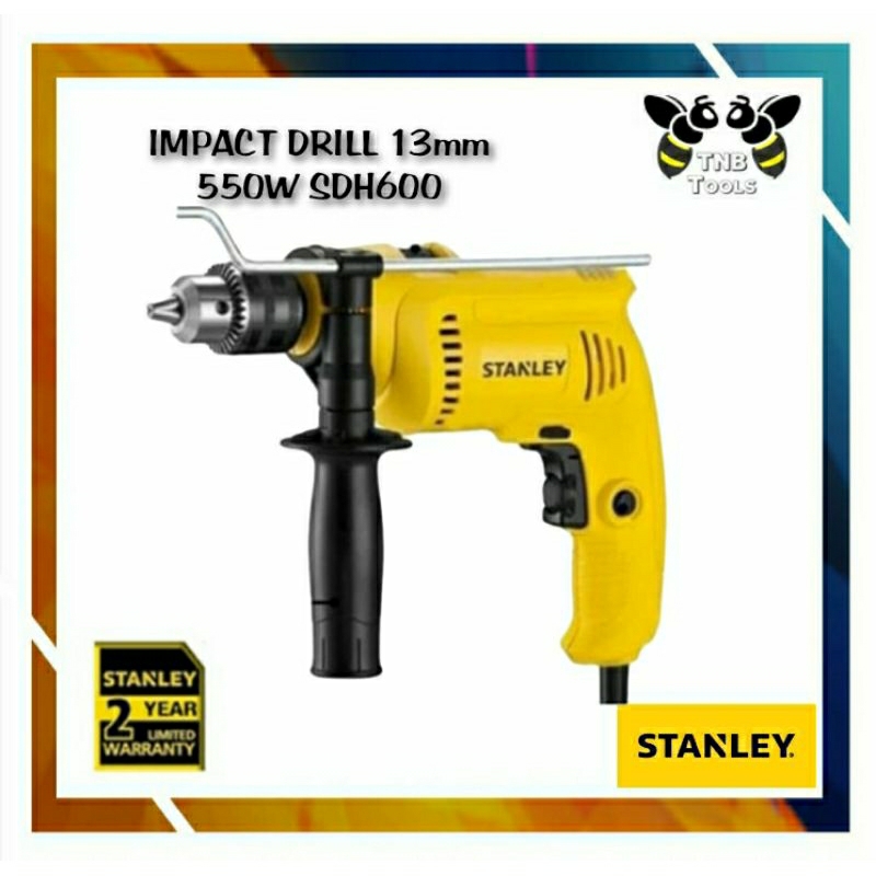 STANLEY Impact Drill 13mm 550W SDH600 | Mesin Bor Impact Listrik