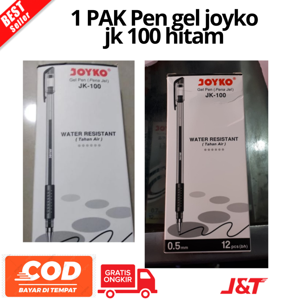 

[SPM] [BAYAR DI TEMPAT] Pen gel joyko jk 100 hitam - Hitam [SHO]