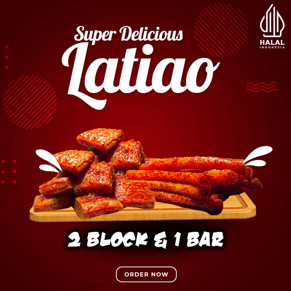 

[PAKET LATIAO] Bar (1 Pcs) + Block (40 Pcs) | SNACK VEGETARIAN CEMILAN GLUTEN LATIAO