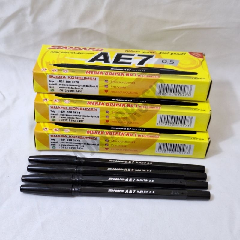 

1 Gross Isi 12 Kotak Pena STANDARD AE7 / Pulpen / Bolpoint / Ballpoint