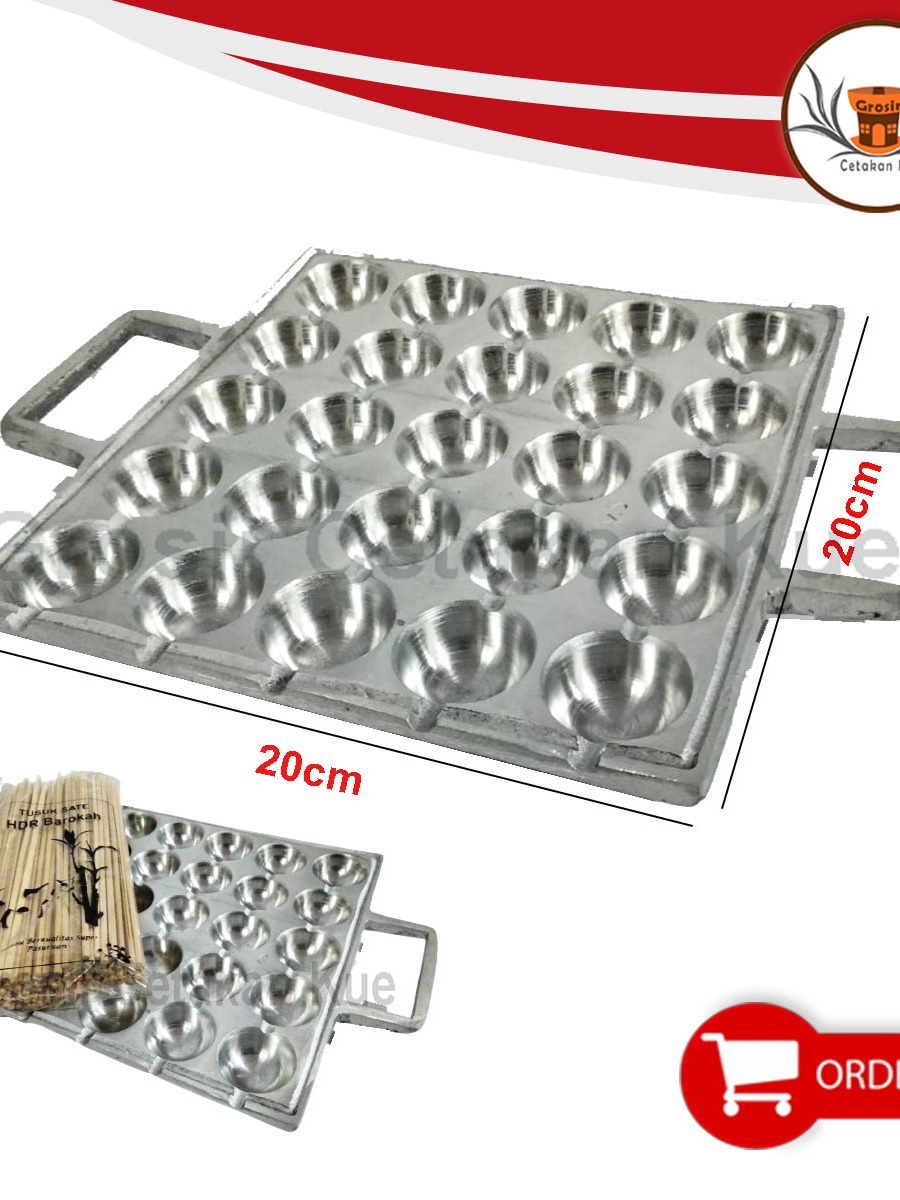 PROMO ISI 25 LUBANG CETAKAN KUE TELUR PUYUH / TAKOYAKI / CUBIT COR ALUMUNIUM TEBAL