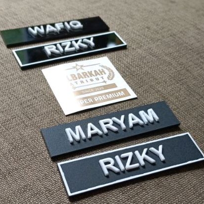 

PAPAN NAMA DADA NAME TAG HURUF TIMBUL FULL AKRILIK CUSTOM VARIAN GLOSSY DAN DOVE SATU HARI JADI LANGSUNG KIRIM