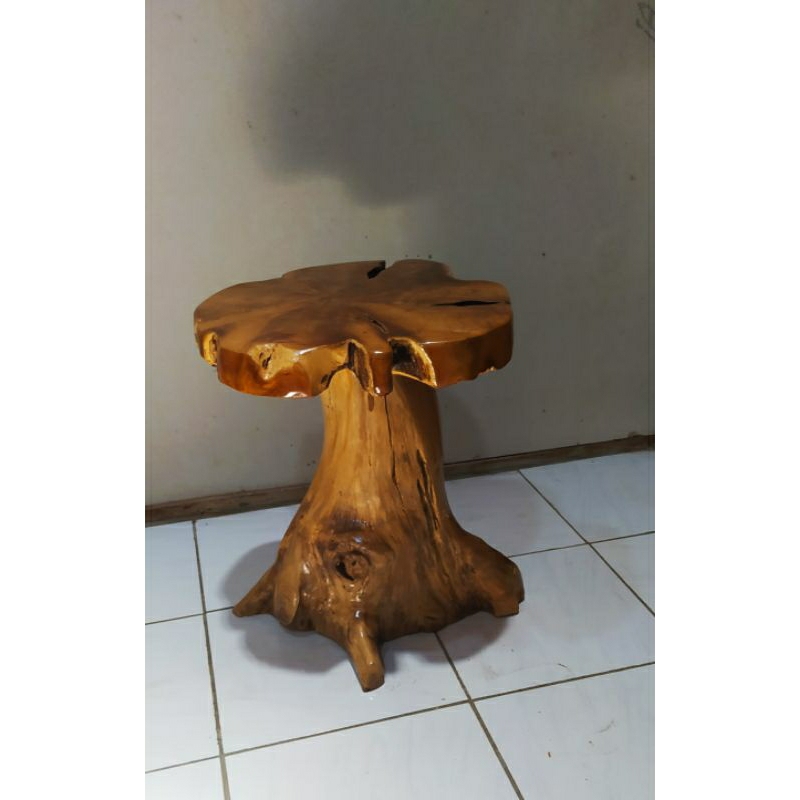 kursi akar kayu jati asli, kursi jamur