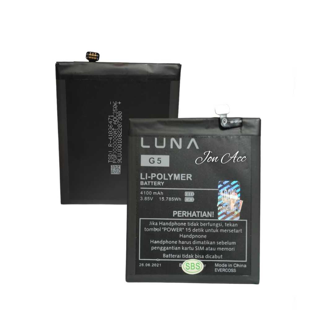 Baterai LUNA G5 Luna X Pro Original 100