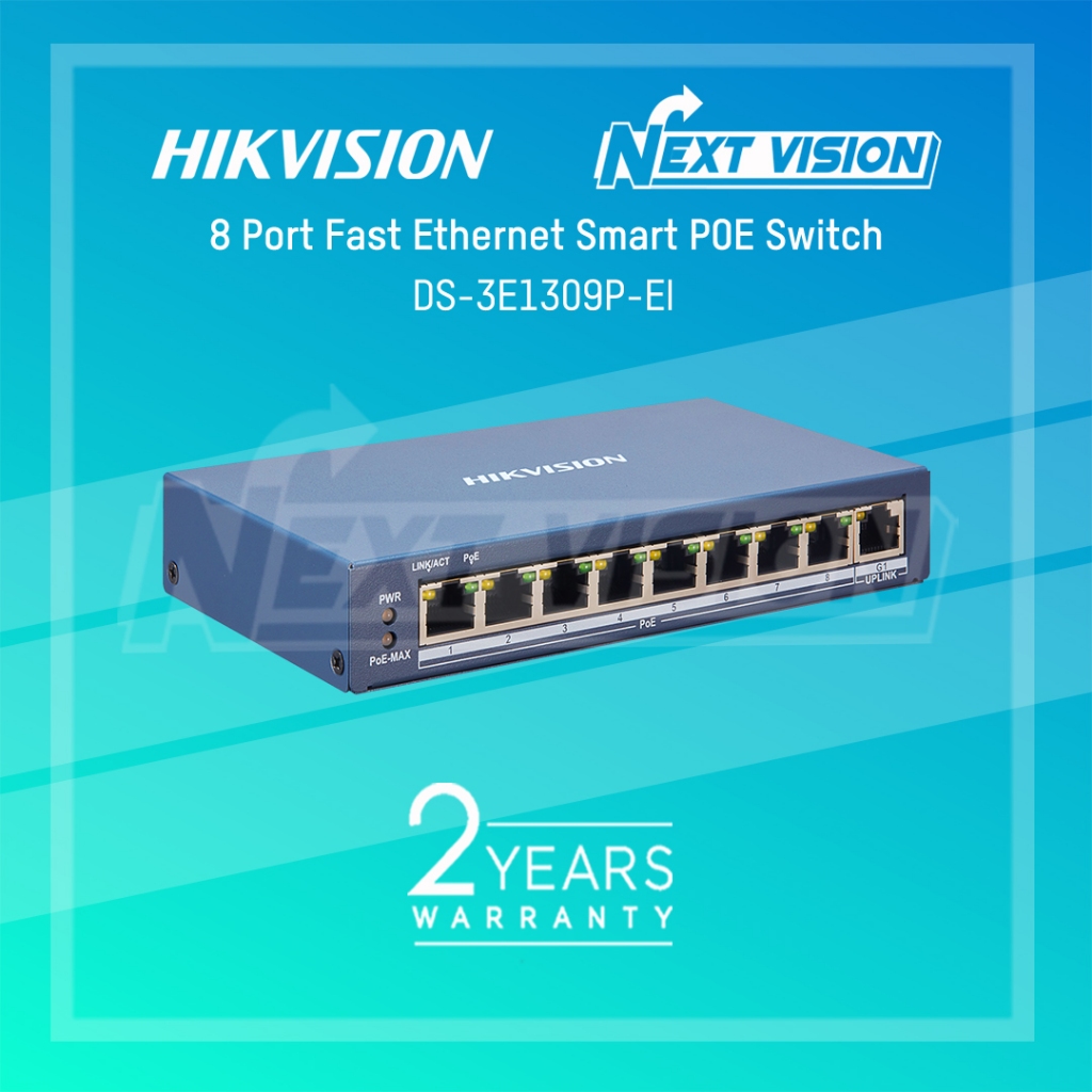 DS-3E1309P-EI - HIKVISION SMART MANAGED POE 8 PORT