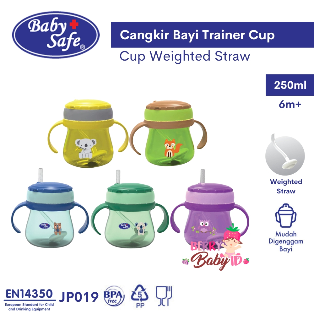 Berry Baby - Baby Safe Trainer Cup Weighted Straw Tempat Minum Bayi Sedotan 6m+