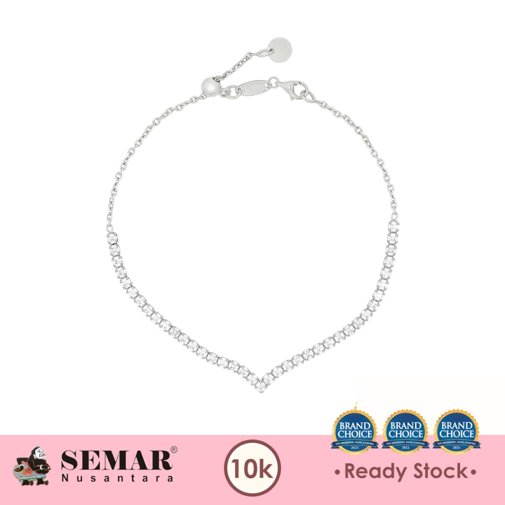 Gelang Serut Emas Mini Aurel White Gold 10K Semar Nusantara