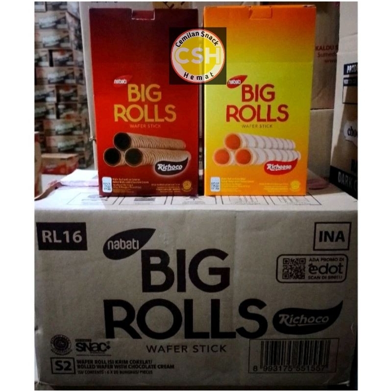 

Nabati Big Rolls Wafer Stick Richoco Richeese