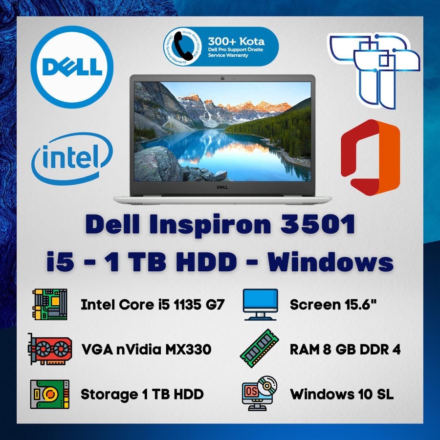 Laptop Dell Notebook Inspiron 15 3501 - i5 - 1TB HDD - VGA - WIN