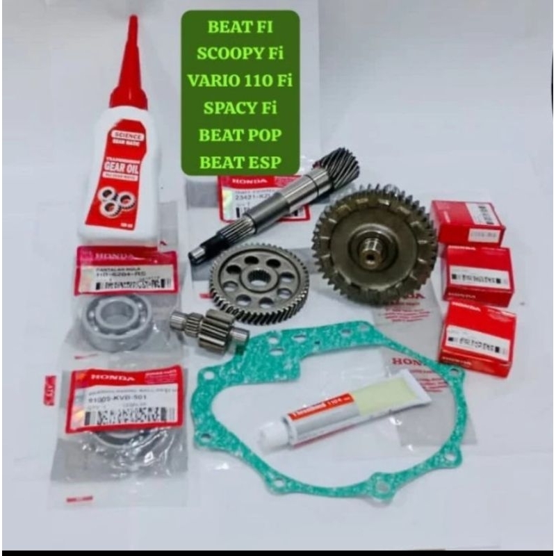 GIGI GIR RASIO CVT BEAT Fi BEAT POP BEAT ESP VARIO 110 Fi SCOOPY Fi SPACY Fi HONDA KZL K44 K81 SET L