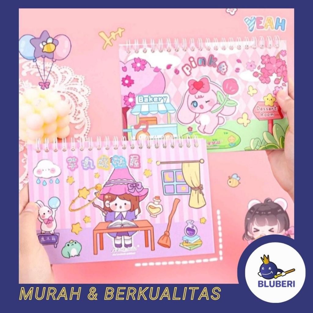 

BLUBERI | STICKER BUKU 15 LEMBAR BUKU STICKER LUCU AESTHETIC ST48