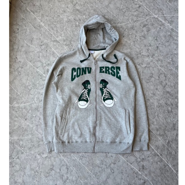 Zip Hoodie Vintage Converse All Stars Chuck Taylor Grey