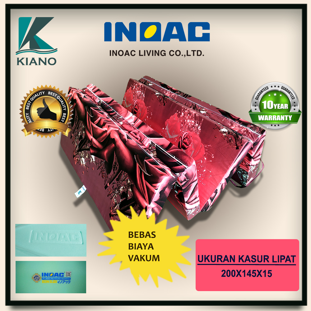 KASUR LIPAT INOAC UK 200X145X15 GARANSI 10 TAHUN ORIGINAL INOAC EON D.23
