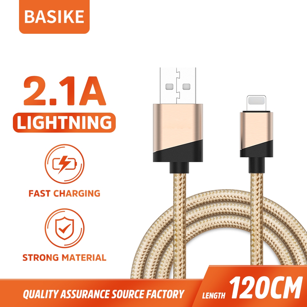 BASIKE Kabel Data IPhone Lightning Charger Fast Charging for Iphone 7 8 X XS XR 11 12 13 14 Pro Max