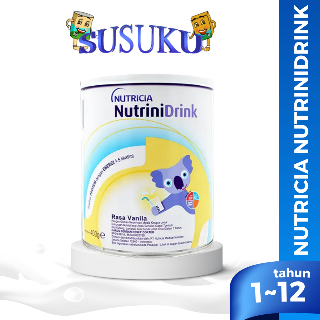 Nutricia Nutrinidrink Powder Susu Anak 1-12 tahun Rasa Vanila 400gr