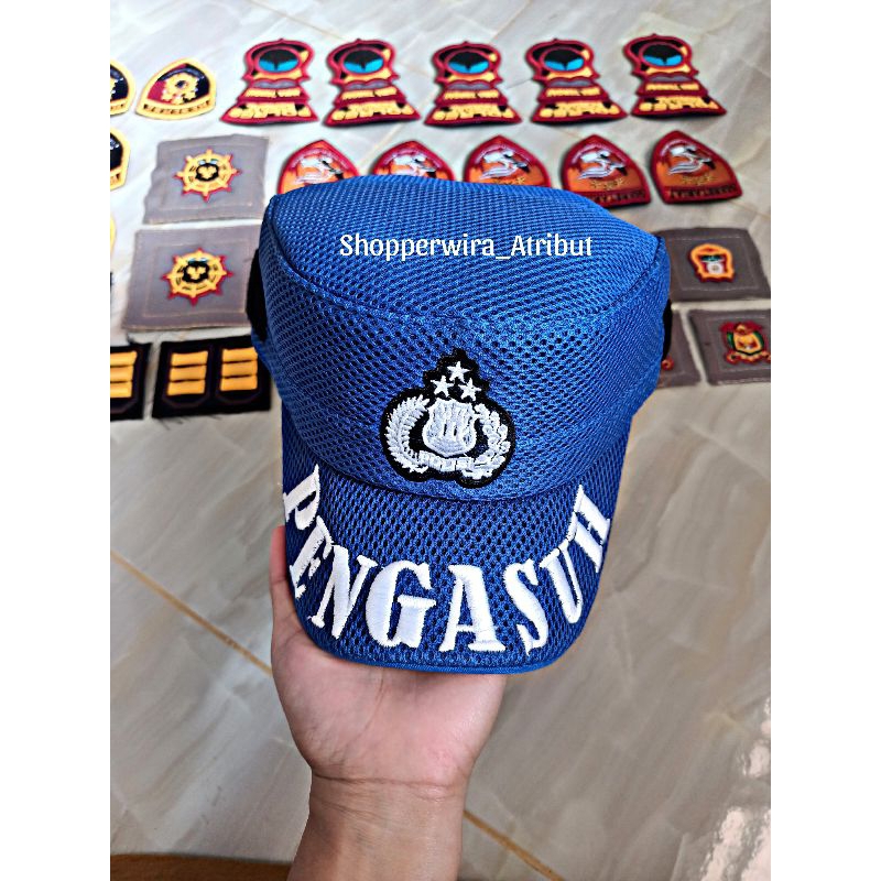 fieldcap pengasuh bintara kain halus dan jaring