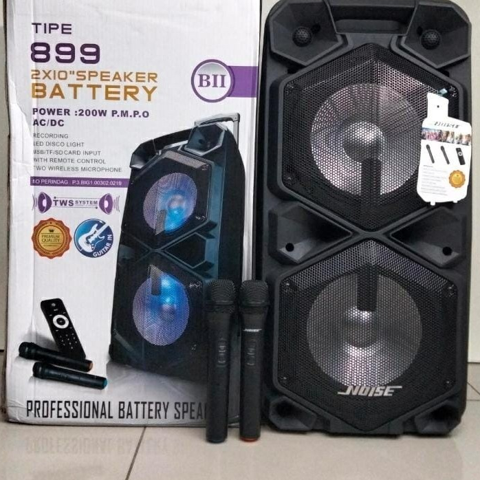 Speaker Portable Meeting Wireless Noise 899 BII/899Bll - Double 10"