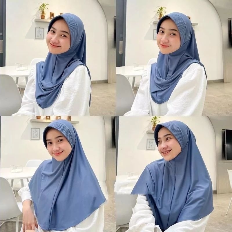 Hijab Bergo Hamida / krudung sport Instan ukuran L