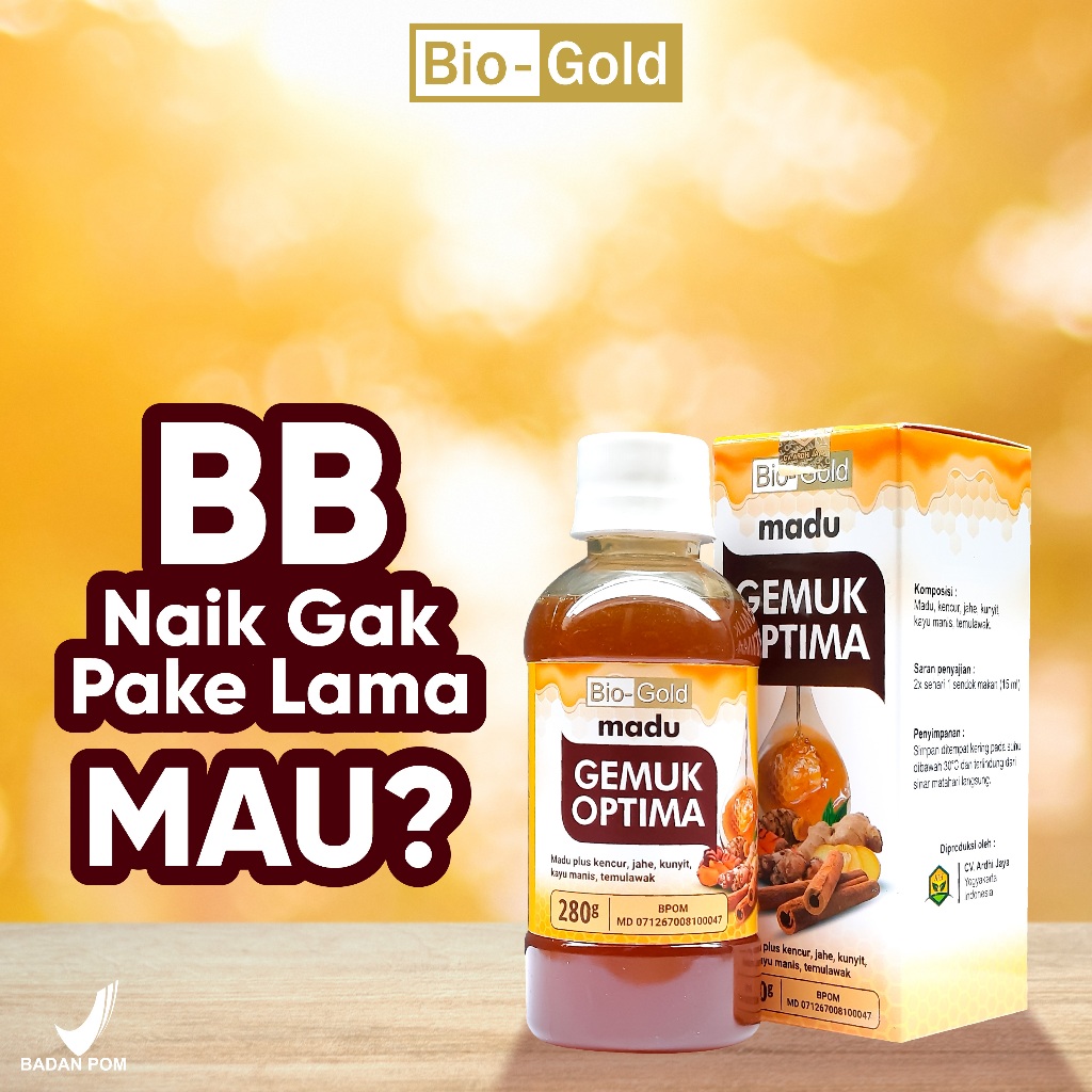 

Madu Gemuk Badan Optima Membantu Memperbaiki metabolisme tubuh Asli Original BPOM