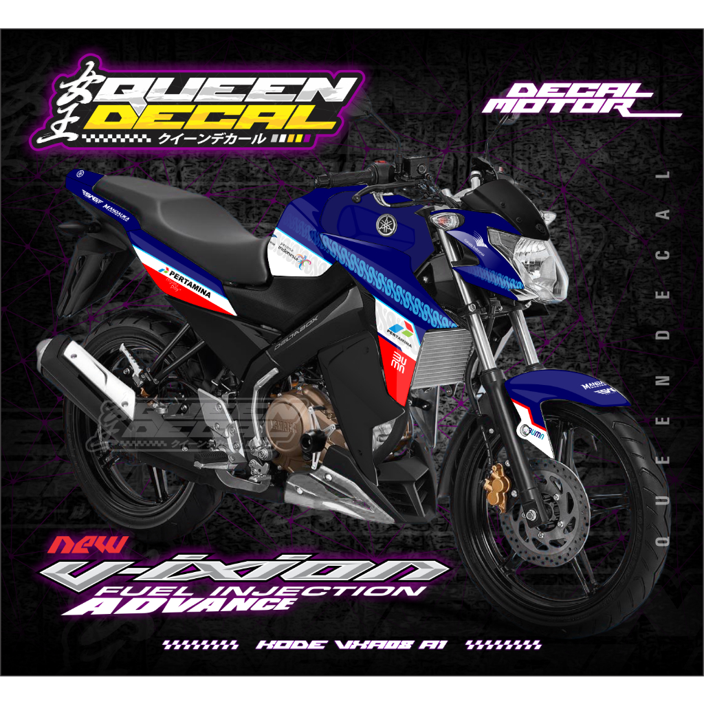 Decal Vixion Advance 2016 2017 Custom Motif / Stiker Striping Vixion Advance / VXA
