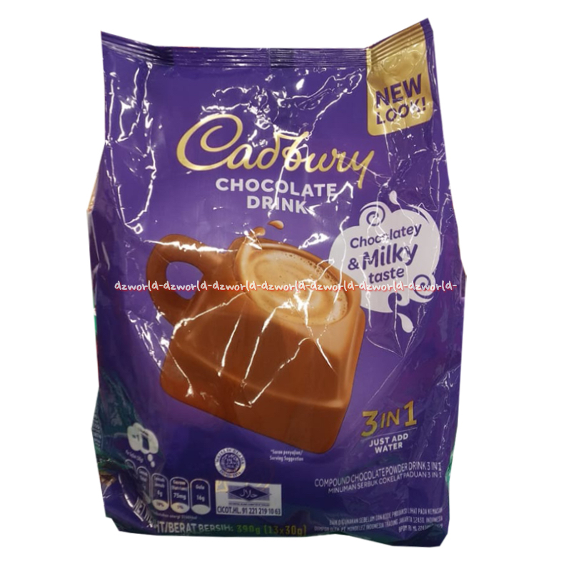 Cadbury Hot Chocolate Drink 13sachet Minuman Coklat 3in1 Catbury Catburi Cadburi 15 sachet Coklat Bu