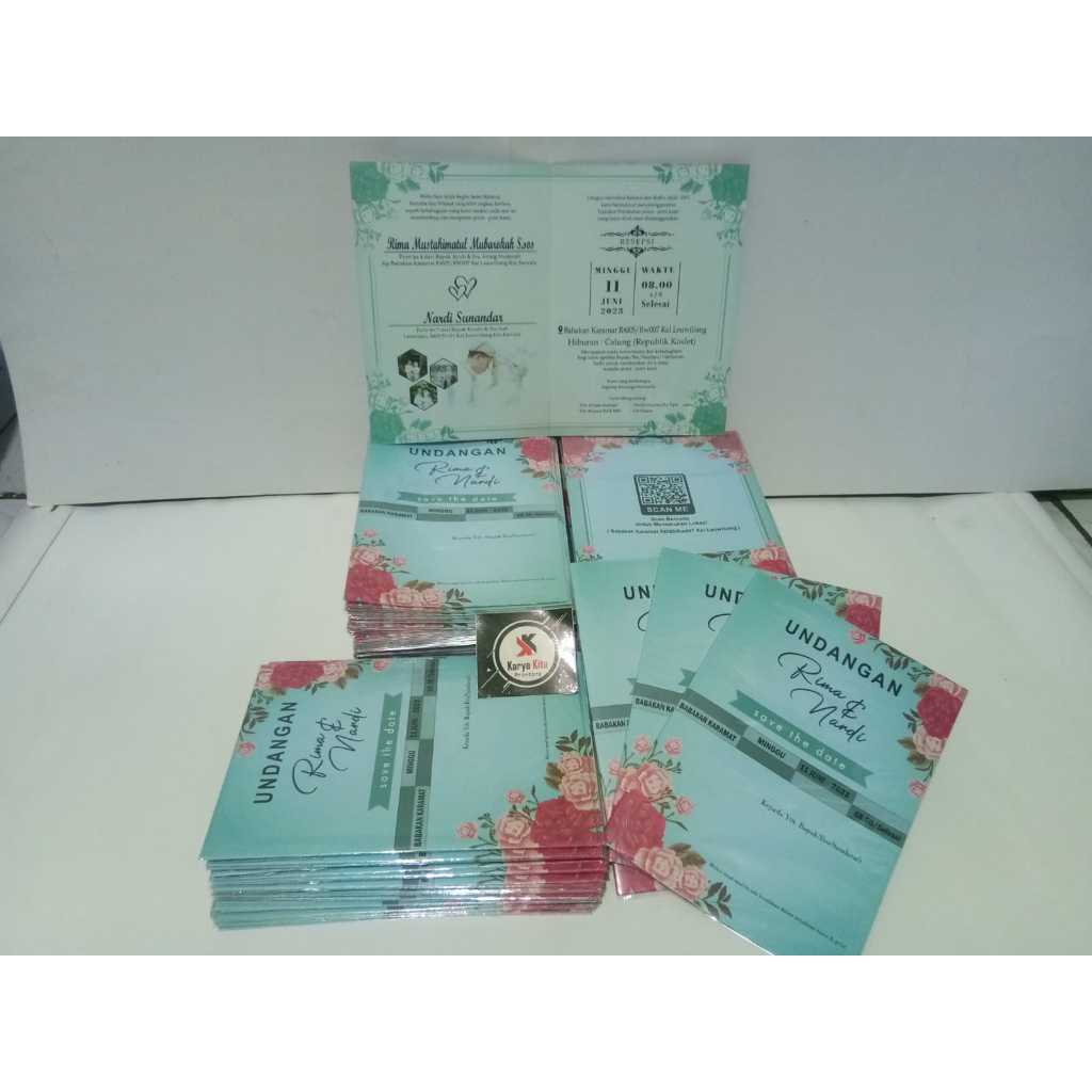 Cetak undangan - Undangan pernikahan blangko - Undangan Pernikahan Terbaru Unik HARGA TERJANGKAU