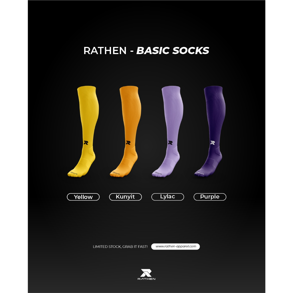 RATHEN - Basic Socks Dark Green / Kaoskaki Bola Hijau Gelap